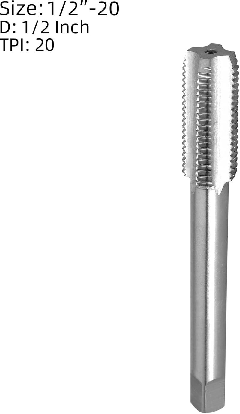 Burkit 1/2"-20 UNF Tap and Die Set, 1/2 x 20 UNF Machine Thread Tap and Round Die Right Hand - Image 2